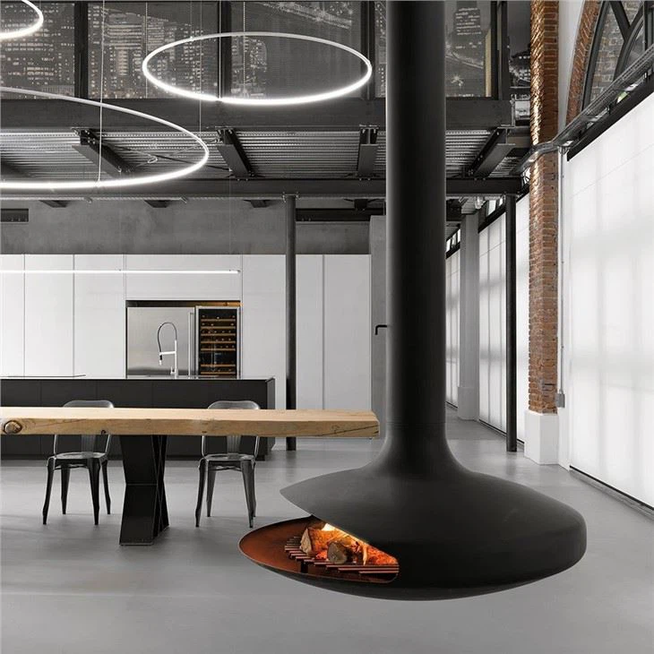 Wood Burning Suspended Fireplace