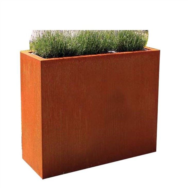 Box Shape Corten Steel Planter