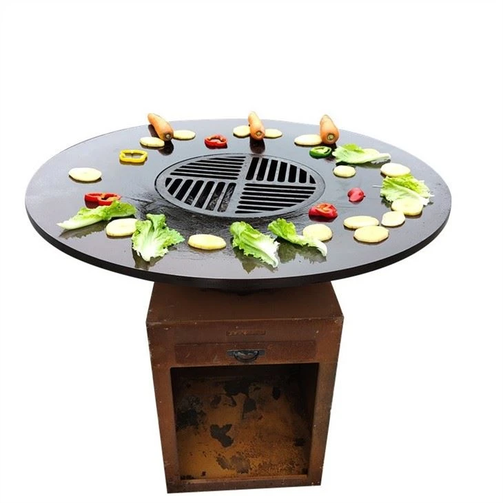 Corten Steel Fire Pit Heavy Duty BBQ