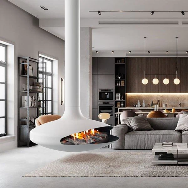 Interior Hanging Suspend Fireplace