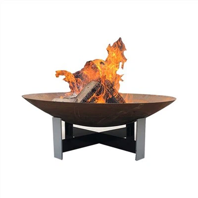 Corten Steel Fire Pit Outdoor Fire Bowl Garden BBQ Bowl