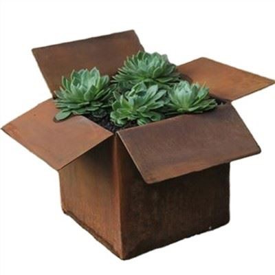 אדנית מתכת עציץ פלדה קורטן