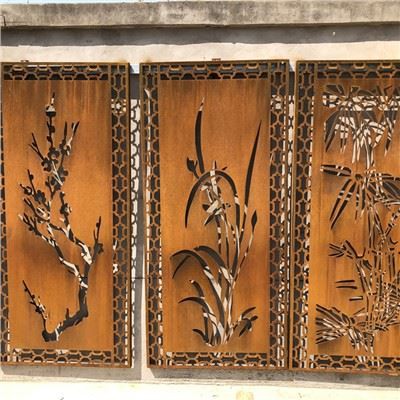 גדרות מסך פלדה קורטן בעיצוב חדש