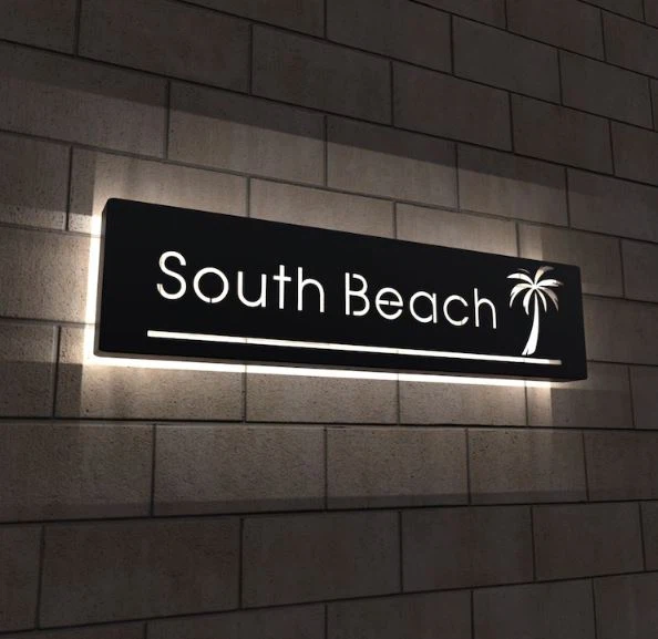 Custom Metal House Number Led Sign