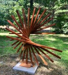 Large Rusty Metal Sculpture