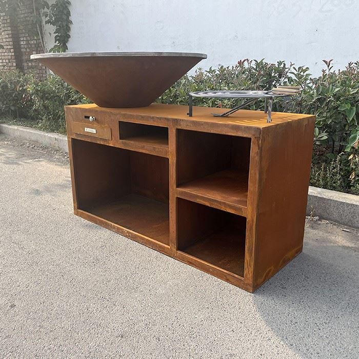 Rustic Corten Steel BBQ Grill suppliers