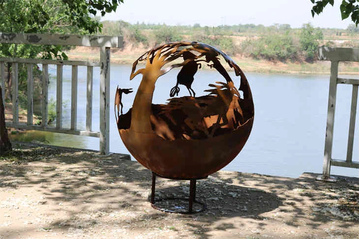 כדור אש בוער עצים כדור אש